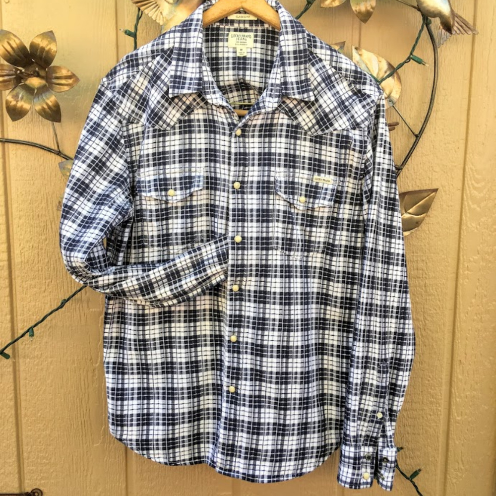 Lucky Western Snap Shirt Sturdy Cotton M